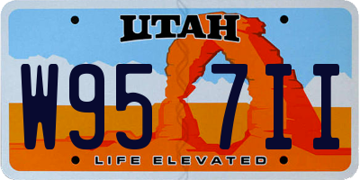 UT license plate W957II