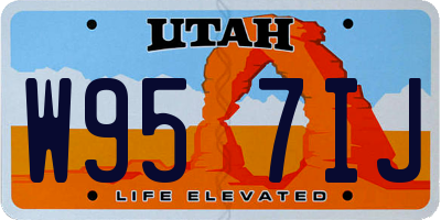 UT license plate W957IJ