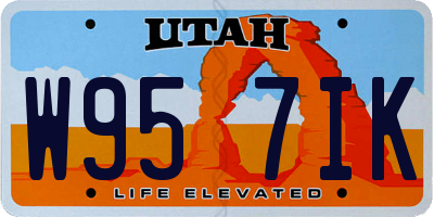 UT license plate W957IK