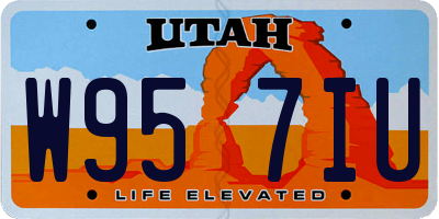 UT license plate W957IU