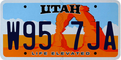 UT license plate W957JA