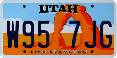 UT license plate W957JG
