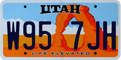 UT license plate W957JH