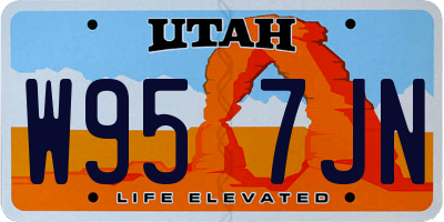 UT license plate W957JN
