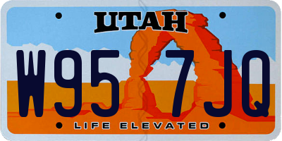 UT license plate W957JQ