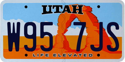 UT license plate W957JS