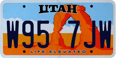 UT license plate W957JW