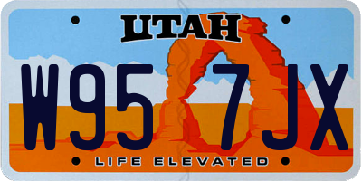 UT license plate W957JX