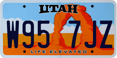 UT license plate W957JZ