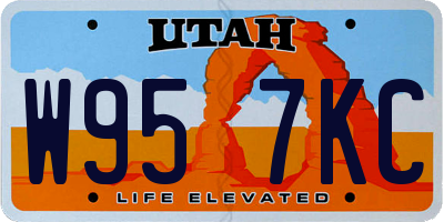 UT license plate W957KC