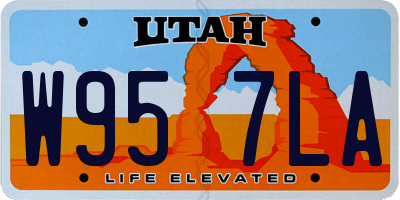 UT license plate W957LA