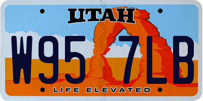 UT license plate W957LB