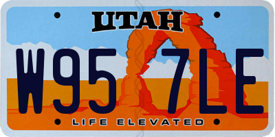 UT license plate W957LE