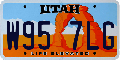 UT license plate W957LG