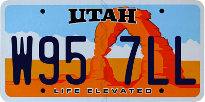 UT license plate W957LL