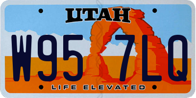 UT license plate W957LQ
