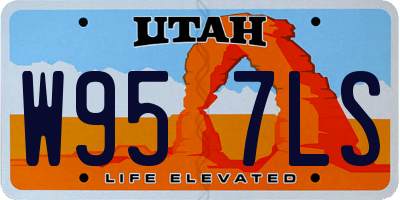 UT license plate W957LS