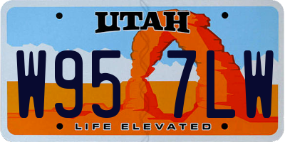 UT license plate W957LW