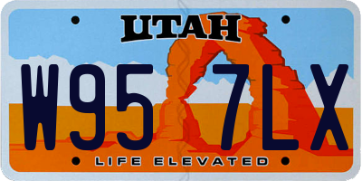 UT license plate W957LX