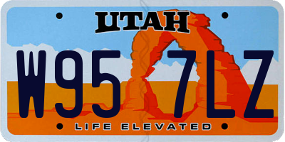 UT license plate W957LZ