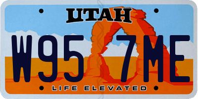 UT license plate W957ME