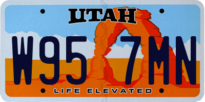UT license plate W957MN