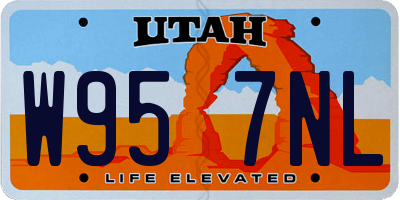 UT license plate W957NL