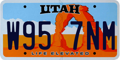UT license plate W957NM