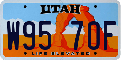 UT license plate W957OF