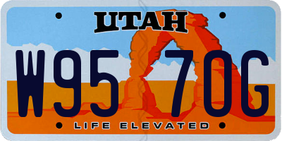 UT license plate W957OG