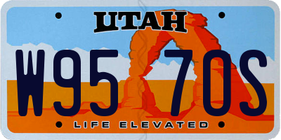 UT license plate W957OS
