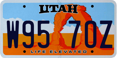 UT license plate W957OZ