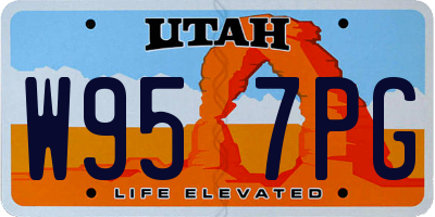UT license plate W957PG
