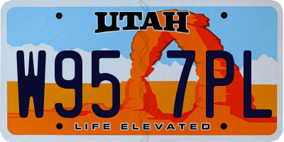 UT license plate W957PL