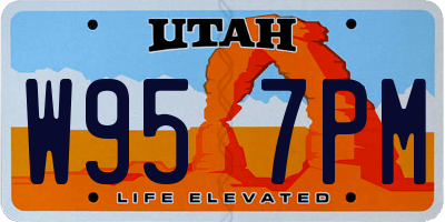 UT license plate W957PM
