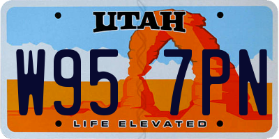 UT license plate W957PN