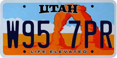 UT license plate W957PR