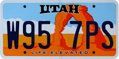 UT license plate W957PS
