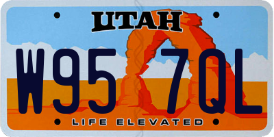UT license plate W957QL