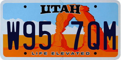 UT license plate W957QM