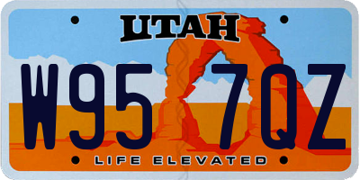 UT license plate W957QZ