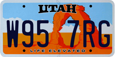 UT license plate W957RG