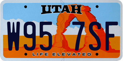 UT license plate W957SF