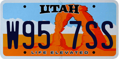 UT license plate W957SS