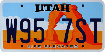 UT license plate W957ST