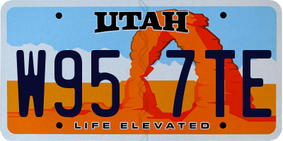 UT license plate W957TE