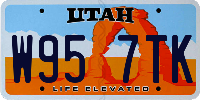 UT license plate W957TK