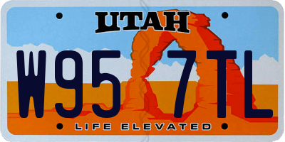UT license plate W957TL