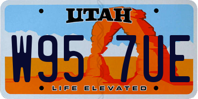 UT license plate W957UE