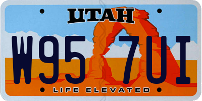 UT license plate W957UI